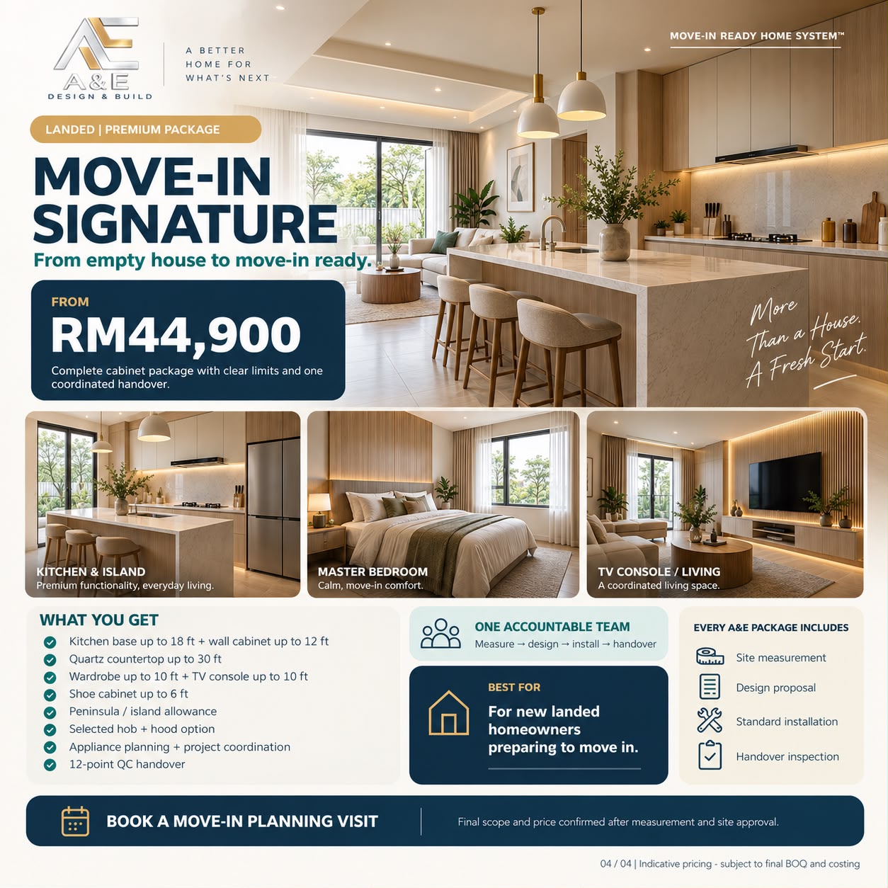 Poster pakej Landed Move-In Signature — bermula dari RM44,900