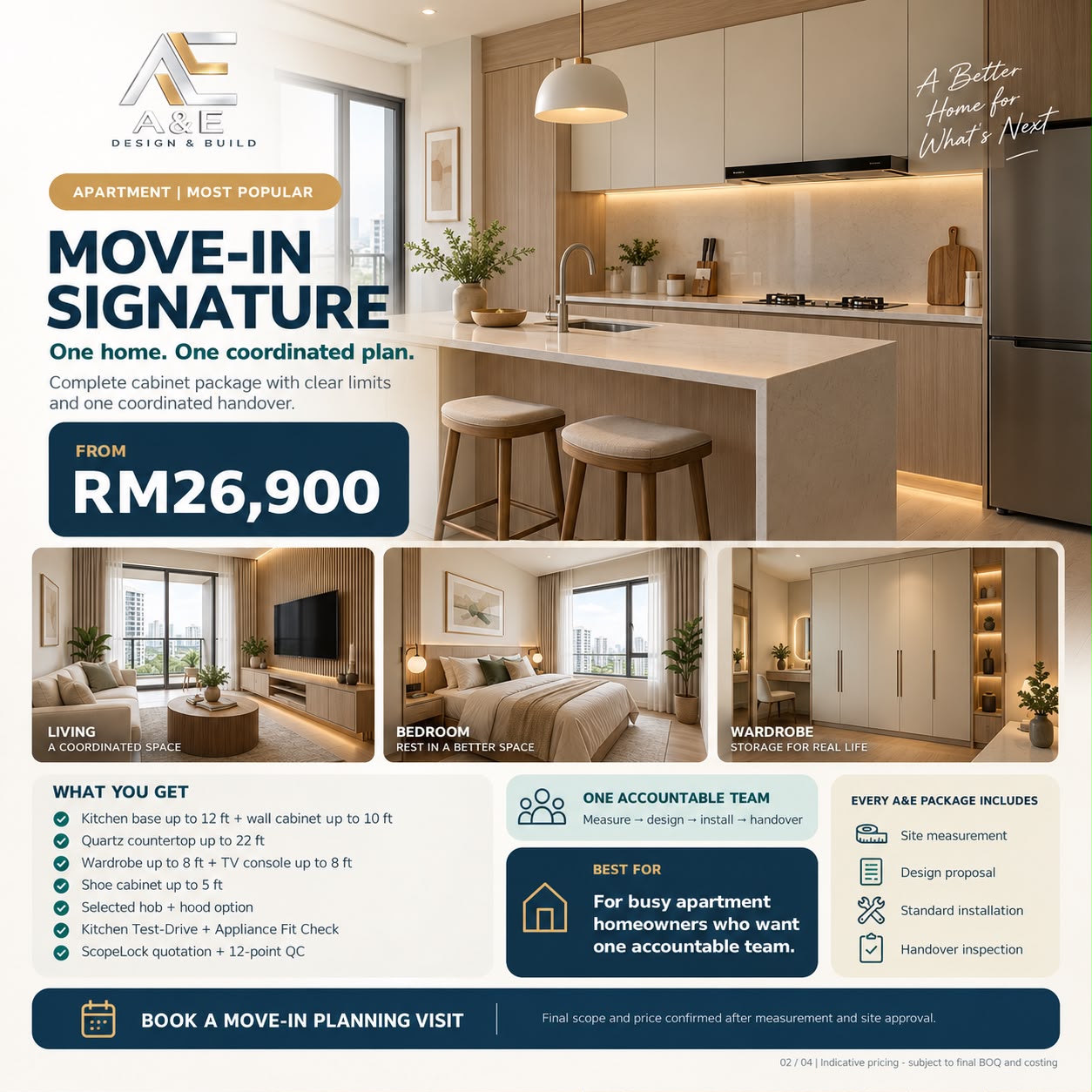 Poster pakej Apartment Move-In Signature — bermula dari RM26,900
